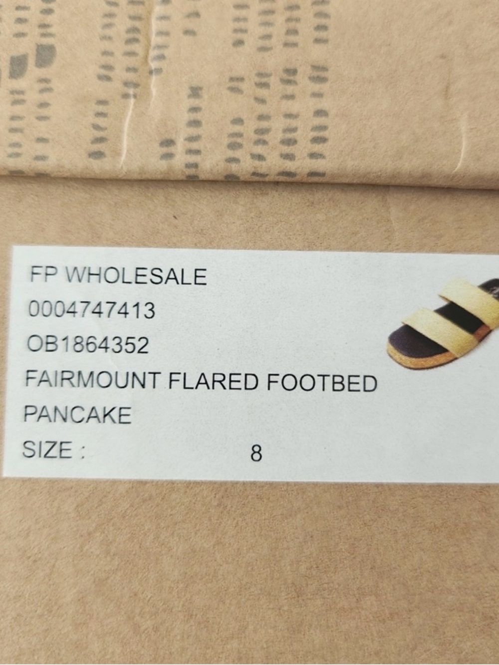 Free People Tan Double-Strap Cork Platform Slide Sandals - Picture 6 of 6